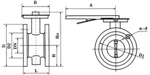 D41X手动法兰式软密封蝶阀详情图